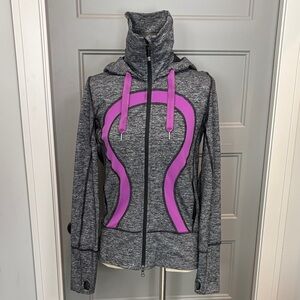Lululemon Gray and Purple Zip-Up Hoodie